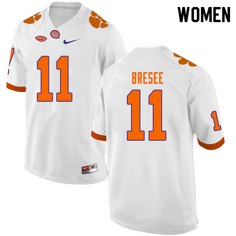 Women #11 Bryan Bresee Clemson Tigers College Football Jerseys Sale-White